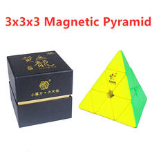 Yuxin-cubo de pirámide magnético Huanglong 3x3, cubo mágico de pirámide magnética 3x3x3, cubo mágico magnético 3x3x3, rompecabezas 2024 - compra barato