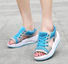 Shorha Summer Women Sandals  Platform Wedges Sandals Breathable Fashion Casual Shoes Woman Ladies Tennis Open Toe Women Sandals 2024 - buy cheap