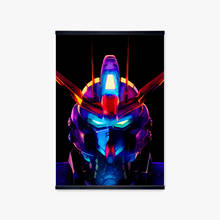 Póster de Gundam para traje móvil, arte de pared, impresión Modular, cabeza de Robot brillante, imagen clásica de Anime, lienzo, decoración del hogar, sala de estar 2024 - compra barato