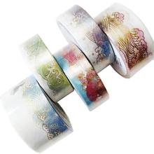 1Pc High-Grade Bronzing Wave Pattern Washi Tape Scrapbooking Decorative Adhesive Tapes Paper Stationery Sticker 2024 - buy cheap