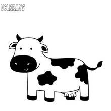 Volkrays Fashion Car Sticker Cow Pattern Accessories Reflective Waterproof Cover Scratches Vinyl Decal Black/Silver,10cm*14cm 2024 - buy cheap