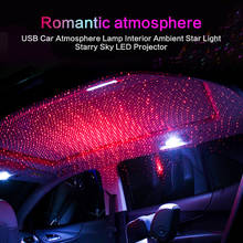 Miniproyector de luz LED para techo de coche, Lámpara decorativa con USB, para ambiente Interior, 1 unidad 2024 - compra barato