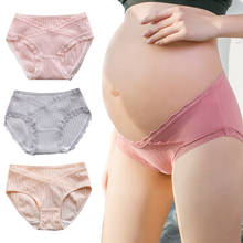 OkayMom Cotton Maternity Panties U-Shaped Low Waist Pregnancy Briefs For Pregnant Women Sexy Lace XXL Size Underwear Clothes New 2024 - buy cheap