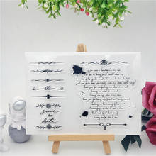 11x16CM Love poems Transparent Seal Clear Stamps Silicone Seal Roller Stamps DIY Scrapbook Album / Card Production Easter 2024 - buy cheap