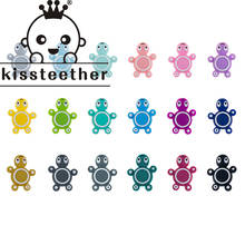 Kissteether 20pcs Silicone Turtle Bead Molar Silicone Rubber Necklace BPA Free Baby Teether Pure Natural Silicone Molar Toy 2024 - buy cheap