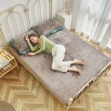 Lençol de flanela para cama, capa protetora de três peças de flanela em veludo para colchão e lençol personalizado, antiderrapante 2024 - compre barato