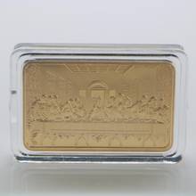 El último cena, barra de oro de Jesús y Ángel, 1 OZ .999 oro fino en lingote, Bar, moneda conmemorativa Islámica 2024 - compra barato