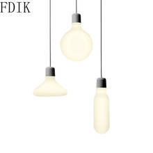 Luminária pendente estilo nórdico de vidro, luminária suspensa, moderna, para decoração de sala de estar, quarto, cozinha, bar 2024 - compre barato