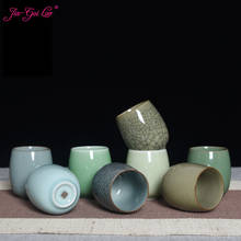 JIA-GUI luo 240ml crackle esmalte 160ml celadon xícara de chá boutique mestre artesanal porcelana cerâmica criativa saquê copo i062 2024 - compre barato