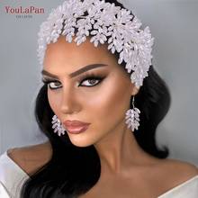 YouLaPan HP371 Luxury Bridal Hair Accessories Women Headpiece Big Tiaras and Crowns Wedding Crystal Bridal Hair Jewelry Set 2024 - buy cheap