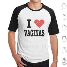 Camiseta de algodón con estampado de "I Love Vaginas", Camisa de algodón con estampado de Jack Off Tease Beat Off, de tamaño grande 6xl, con Logo de amor sexual en vivo 2024 - compra barato
