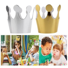 10pcs/bag Gold Birthday Party Crown Children's Photo Props Cake Hat Baby Shower Girls Boys Happy birthday Decoration for Home 2024 - buy cheap