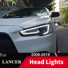Фара для автомобиля Mitsubishi Lancer 2008-2018 Lancer EX головной светильник s противотуманный светильник s дневной ходовой светильник DRL H7 светодиодный Биксеноновая лампа для автомобиля 2024 - купить недорого