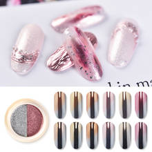 KADS Solid Magic Nail Mirror Powder Dual Color Nail Art Decoration Holographic Pigment Mirror Chrome Manicure Gel Glitter Powder 2024 - buy cheap