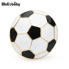 Wuli & baby-broches de fútbol esmaltados para hombre y mujer, broche informal para fiesta deportiva, regalos 2024 - compra barato