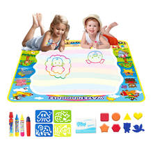 Big Size 100*100cm Cute Animals Water Drawing Mat with Magic Doodle Pens Templates Kids Educational Toys Baby Painting Play Set 2024 - buy cheap
