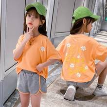 Summer Baby Girls Clothes Sets 2021 Short Sweatshirt + Pants 2 Piece Children's Clothing Suits Kids Outfits 4 6 7 8 9 10 12 Year 2024 - buy cheap