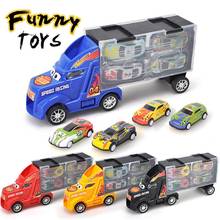 Container Truck Inertia Metal Car Diecast Model Birthday Gift Toy for Boy Children Birthday Kids Funny Education toy Car Model 2024 - buy cheap