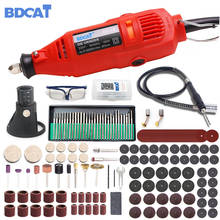 Mini broca elétrica 180w, kit de ferramentas rotativas com acessórios e ferramentas elétricas para polimento, gravação, dremel 2024 - compre barato