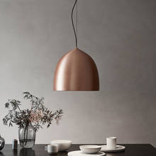 Luminária pendente de metal, estilo nórdico, suspensa, iluminação moderna, para sala de estar, quarto, bar, loft, decoração