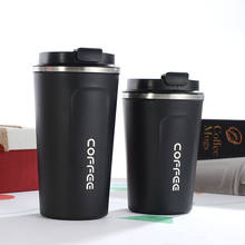 Termo portátil de acero inoxidable para café, frascos de vacío para coche, taza térmica de viaje, botella de agua, Cocina para el hogar, 380ml/510ml 2024 - compra barato