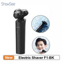 ShowSee Electric Shaver F1-BK Dry Wet Beard Trimmer Rechargeable Washable 3D Head Dual Blades Portable Razor 2024 - buy cheap