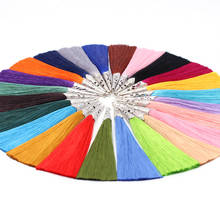 2Pcs cone alloy cap silk tassel fringe sewing bang tassel trim decorative curtain tassel for craft jewelry Gift making material 2024 - buy cheap