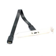 Cabo de extensão do painel frontal, 50cm usb 3.1 tipo-e para USB-C c fêmea cabo de extensão com parafusos de montagem de painel 2024 - compre barato
