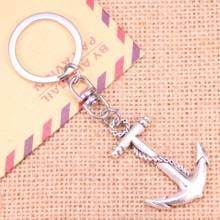 New Fashion Keychain 44x30mm anchor sea Pendants DIY Men Jewelry Car Key Chain Ring Holder Souvenir For Gift 2024 - buy cheap