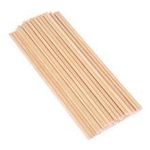 50Pcs Unfinished Wood Round Wooden Sticks Rod for DIY Wood Craft Modeling Making 2024 - buy cheap