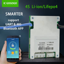 Placa de proteção de bateria de lítio smart bms embutida 3.2v lifepo4, placa de proteção, comunicação uart, bluetooth, app, monitoramento de telefone 20a e 30a 2024 - compre barato