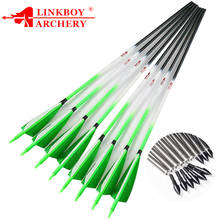 6pcs Linkboy Archery Pure Carbon Arrows Sp300-600 28-30inch 5inch Arrows Turkey Feather 75gr Tips Arrow Nock for Bow Hunting 2024 - buy cheap