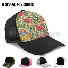 Gorra de béisbol con diseño Vintage de William Chintz, gorra de béisbol con diseño de Rosa Chintz, estilo Hip Hop, ajustable, de malla, Rosa Damasco 2024 - compra barato