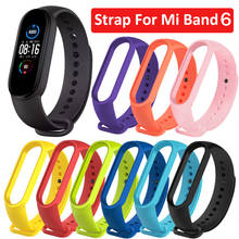 Correia de relógio esporte, correia de silicone para xiaomi mi band 6 5, pulseira de relógio para miband 6, pulseira de substituição, acessórios inteligentes 2024 - compre barato