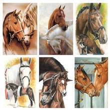 DIY Animal Horse Full Square Drill Diamond Painting Colorful Handmade Cross Stitch Kits Embroidery Mosaic Home Room Wall Decor 2024 - buy cheap