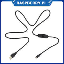 R124 Raspberry Pi 3 Model B Мощность кабель с выключателем вкл/выкл микро Зарядка через USB кабель для Raspberry Pi Zero Raspberry Pi 2B 2024 - купить недорого