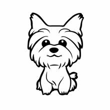 Funny Yorkie Yorkshire Terrier Doggy Cute Car Sticker Fun Dog Automobiles Motorcycles Exterior Accessories Vinyl Decal 2024 - buy cheap