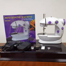 202 máquina de costura elétrica doméstica mini multifuncional pequena máquina de costura manual e de pé 2024 - compre barato