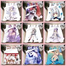 Anime azur lane jogo de cama bonito meninas modelado capa edredão conjunto fronhas capa cama conjunto rainha tamanho king size casa têxtil 2024 - compre barato