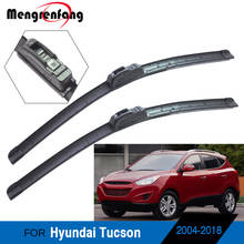 For Hyundai Tucson Car Frameless Front Windscreen Wiper Blades Soft Rubber Wiper Blade J Hook Arms 2004-2018 2024 - buy cheap