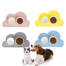 Mantel Individual de silicona para perro y gato, alfombrilla impermeable con forma de nube para alimentación, cuenco de lavado fácil, suministros para mascotas 2024 - compra barato