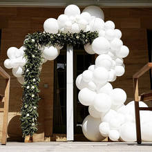 Kit de arco de guirnalda de globos de látex blanco, suministros para fiesta de cumpleaños, cóctel, decoración, 18 pulgadas, 105 Uds. 2024 - compra barato