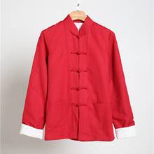 Abrigo de algodón 100% para mujer, traje Tang tradicional chino de doble cubierta, chaqueta de Kung Fu, uniforme de Tai Chi 2024 - compra barato