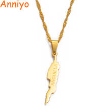 Anniyo Small Size Anguilla Island Map Pendant & Thin Necklace Gold Color Jewelry Maps Gifts #011821 2024 - buy cheap