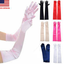 1 Pair Women Bride Long Lace Arm Elbow Gloves Lace Fingerless Formal  Tight Gloves Black White Satin Finger Mittens 2024 - buy cheap