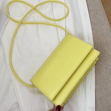 Маленькие сумки через плечо с клапаном для женщин 2021, женская дизайнерская однотонная сумка из искусственной кожи, Женская дорожная сумка-мессенджер 2024 - купить недорого