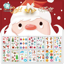 Rocooart Christmas Decorations Tattoo Stickers Children Party Gift Temporary Tattoo Santa Tattoo For Kids White Snow Fake Tatoo 2024 - buy cheap