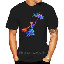 Mary poppins arte design t camisa masculina algodão o-pescoço camiseta engraçado camisetas topos harajuku 2024 - compre barato