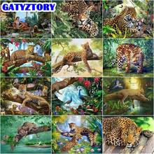 GATYZTORY-pintura al óleo por números de animales, cuadro de guepardo sobre lienzo, regalo único, decoración del hogar, 40x50cm 2024 - compra barato