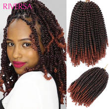 Riversa 1-9 Packs Ombre Spring Twist Hair 8inch Crochet Braids Spring Curly Passion Twists Synthetic Braiding Hair Extensions 2024 - buy cheap